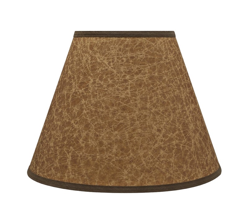 Aspen Creative 32622 Transitional Empire Shape Spider Construction Lamp Shade in Cider Brown, 6" Top x 12" Bottom x 9" Slant Height - Image 3